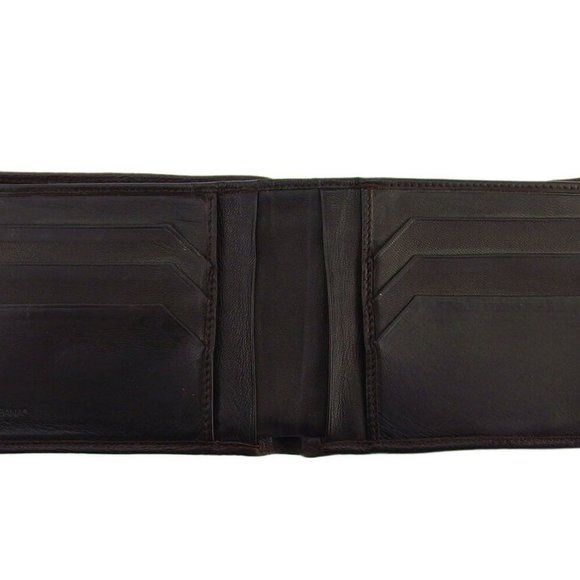 DOLCE & GABBANA two-fold wallet logo plate leather Auth used T18435 - Picture 5 of 8